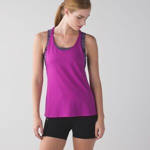 LULULEMON All Sport Support Bra Tank SIZE 6 Ultra Violet Purple